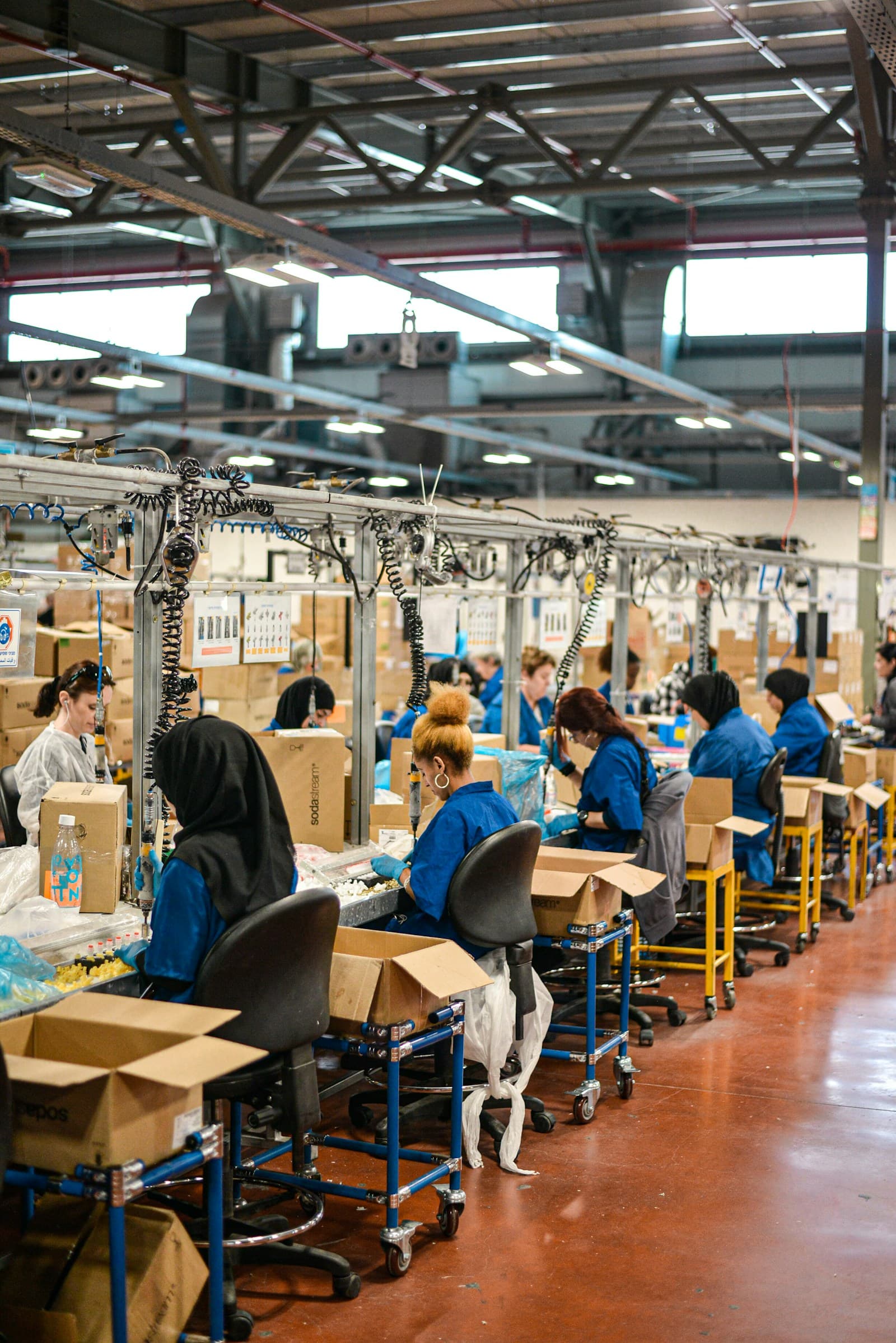 Industrial team working on the factory floor
